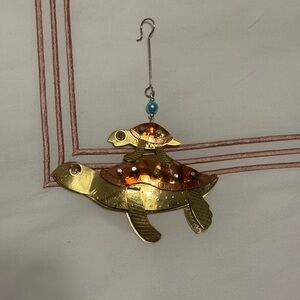 Gold Turtle Ornament